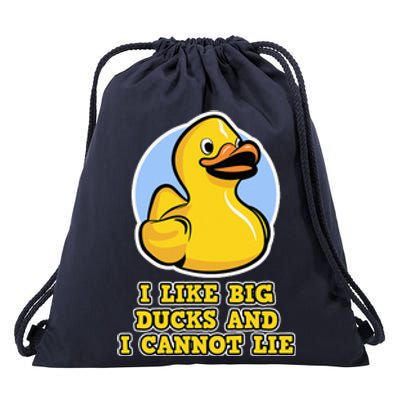 I Like Big Ducks And I Cannot Lie Rubber Duck Drawstring Bag