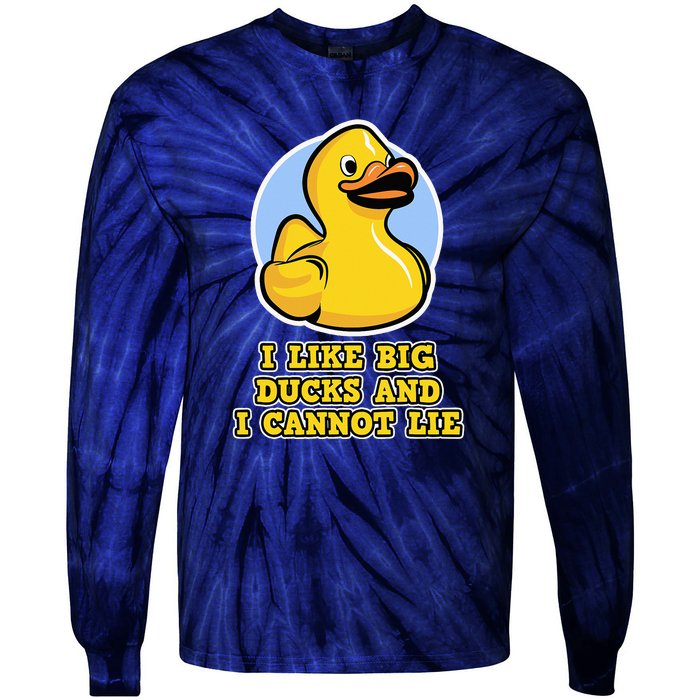 I Like Big Ducks And I Cannot Lie Rubber Duck Tie-Dye Long Sleeve Shirt