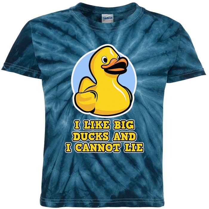 I Like Big Ducks And I Cannot Lie Rubber Duck Kids Tie-Dye T-Shirt