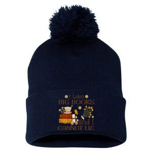 I Like Big Books And I Cannot Lie Gift For Reading Books Pom Pom 12in Knit Beanie