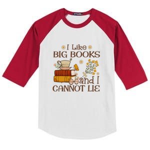 I Like Big Books And I Cannot Lie Gift For Reading Books Kids Colorblock Raglan Jersey