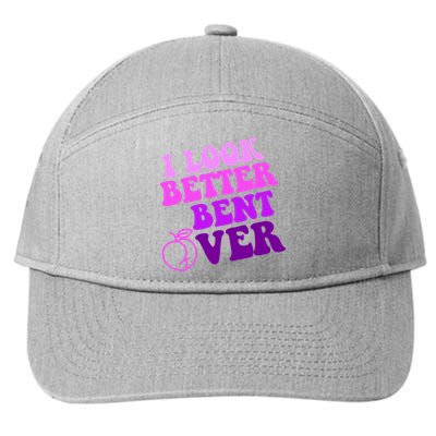 I Look Better Bent Over Peachy Booty Funny 7-Panel Snapback Hat