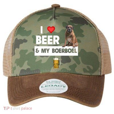 I Love Beer And My Boerboel Hunting Dog Mom Dad Ing Meaningful Gift Legacy Tie Dye Trucker Hat