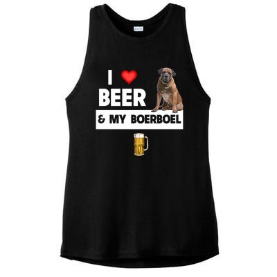 I Love Beer And My Boerboel Hunting Dog Mom Dad Ing Meaningful Gift Ladies PosiCharge Tri-Blend Wicking Tank