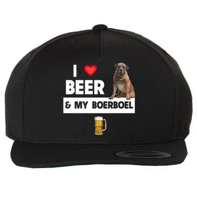 I Love Beer And My Boerboel Hunting Dog Mom Dad Ing Meaningful Gift Wool Snapback Cap