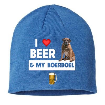 I Love Beer And My Boerboel Hunting Dog Mom Dad Ing Meaningful Gift Sustainable Beanie