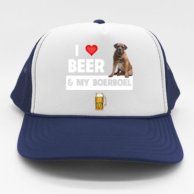 I Love Beer And My Boerboel Hunting Dog Mom Dad Ing Meaningful Gift Trucker Hat