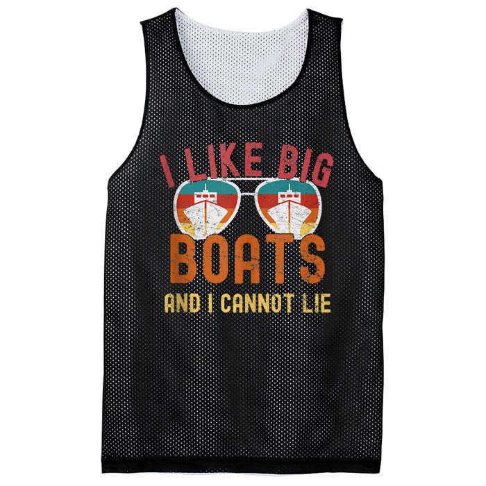 I Like Big Boats And I Cannot Lie Yacht Boating Funny Cruise Mesh Reversible Basketball Jersey Tank