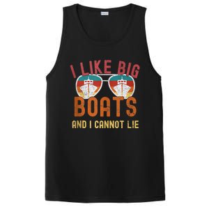 I Like Big Boats And I Cannot Lie Yacht Boating Funny Cruise PosiCharge Competitor Tank