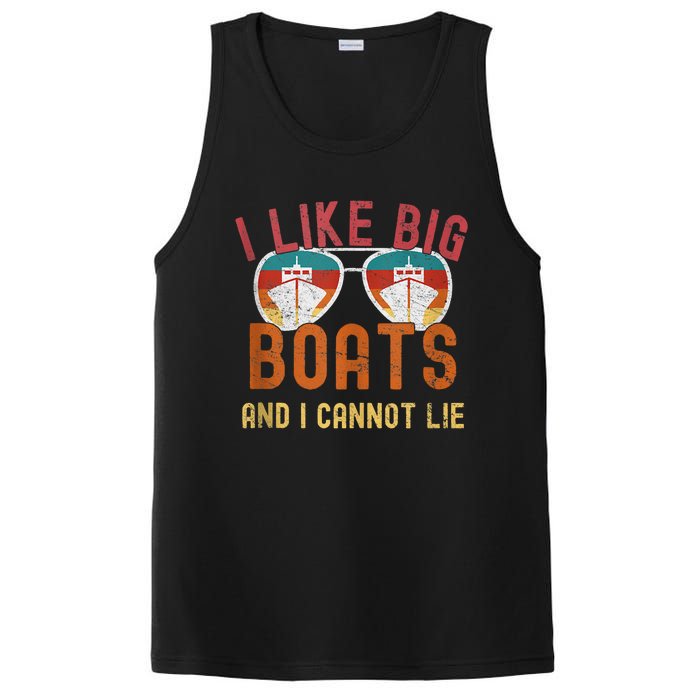 I Like Big Boats And I Cannot Lie Yacht Boating Funny Cruise PosiCharge Competitor Tank