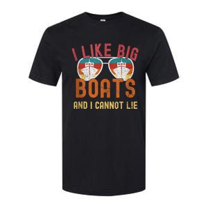 I Like Big Boats And I Cannot Lie Yacht Boating Funny Cruise Softstyle CVC T-Shirt