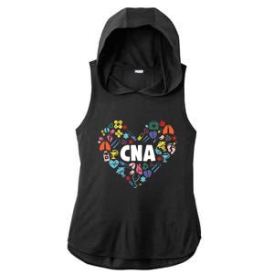 I Love Being A Cna Certified Nurse Heart Medical Assistant Great Gift Ladies PosiCharge Tri-Blend Wicking Draft Hoodie Tank