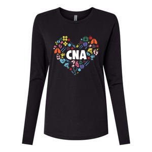 I Love Being A Cna Certified Nurse Heart Medical Assistant Great Gift Womens Cotton Relaxed Long Sleeve T-Shirt