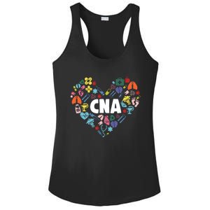 I Love Being A Cna Certified Nurse Heart Medical Assistant Great Gift Ladies PosiCharge Competitor Racerback Tank