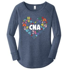 I Love Being A Cna Certified Nurse Heart Medical Assistant Great Gift Women's Perfect Tri Tunic Long Sleeve Shirt