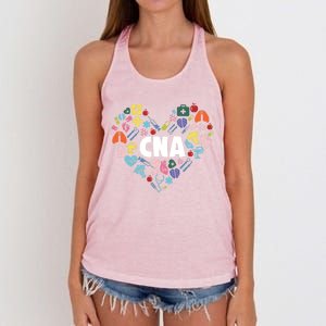 I Love Being A Cna Certified Nurse Heart Medical Assistant Great Gift Women's Knotted Racerback Tank