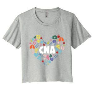 I Love Being A Cna Certified Nurse Heart Medical Assistant Great Gift Women's Crop Top Tee