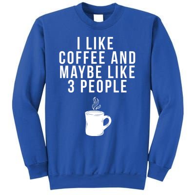 I Like Coffee And Maybe Like 3 People Coffee Gift Sweatshirt