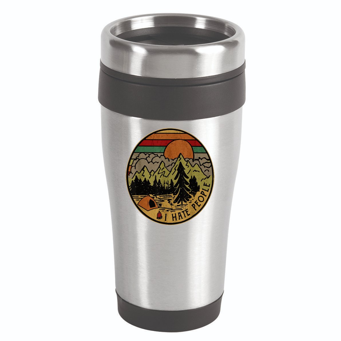 I Love Camping I Hate People Outdoors 16oz Travel Tumbler