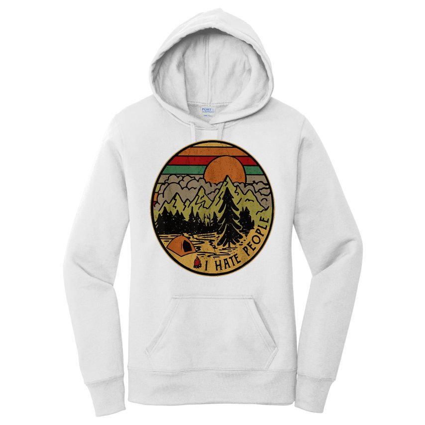 I Love Camping I Hate People Outdoors Women's Pullover Hoodie