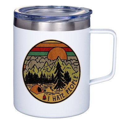 I Love Camping I Hate People Outdoors 12oz Stainless Steel Coffee Mug