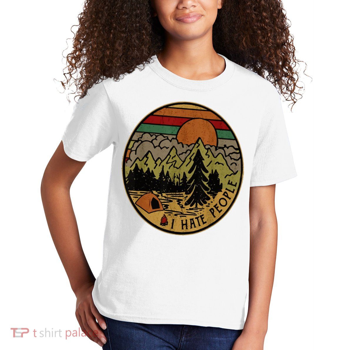 I Love Camping I Hate People Outdoors Kids T-Shirt