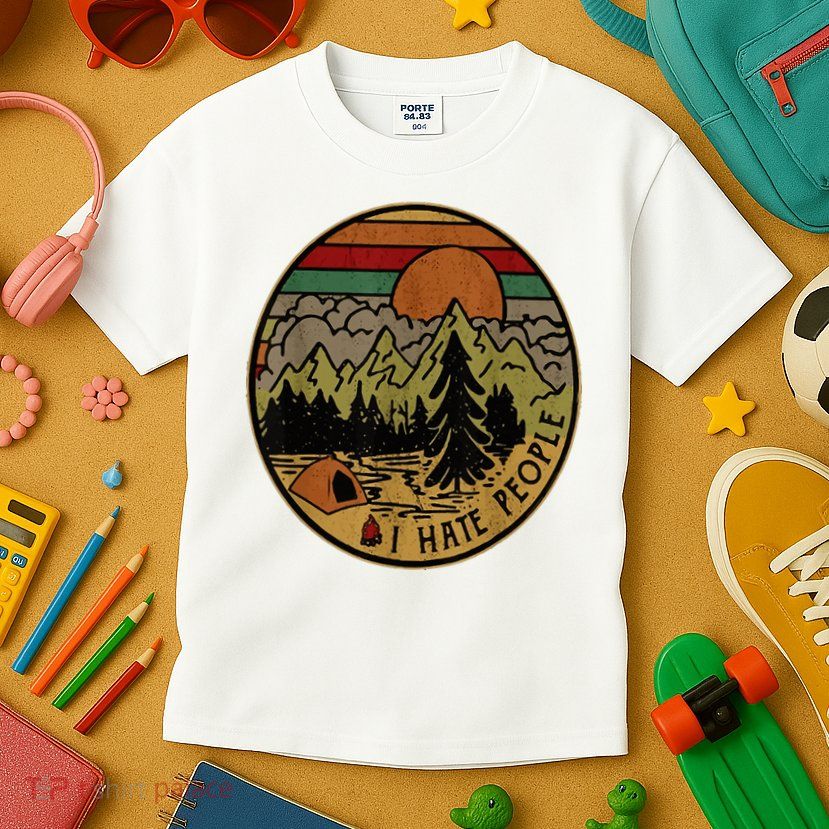 I Love Camping I Hate People Outdoors Kids T-Shirt