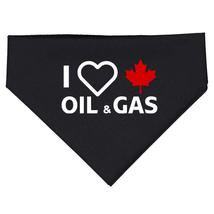 I Love Canadian Oil & Gas USA-Made Doggie Bandana