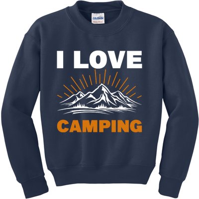 I Love Camping Kids Sweatshirt