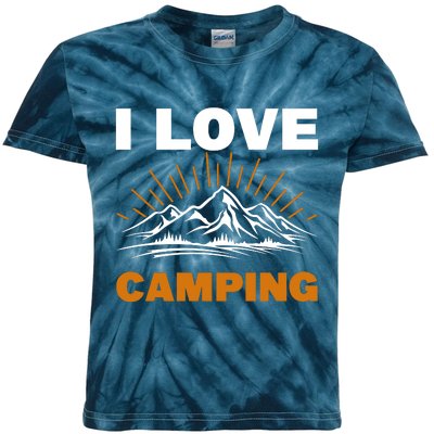 I Love Camping Kids Tie-Dye T-Shirt