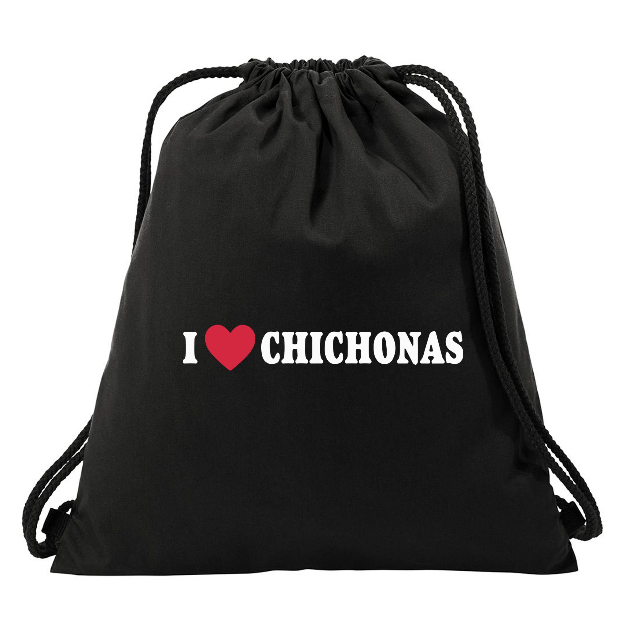 I Love Chichonas Drawstring Bag