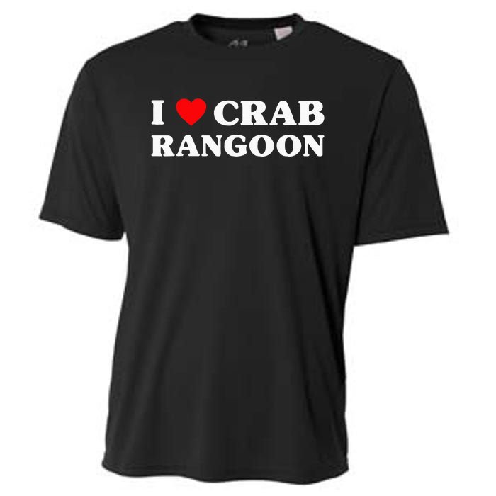 I Love Crab Rangoon American Food Funny Crab Rangoon Cooling Performance Crew T-Shirt