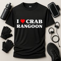 I Love Crab Rangoon American Food Funny Crab Rangoon Cooling Performance Crew T-Shirt