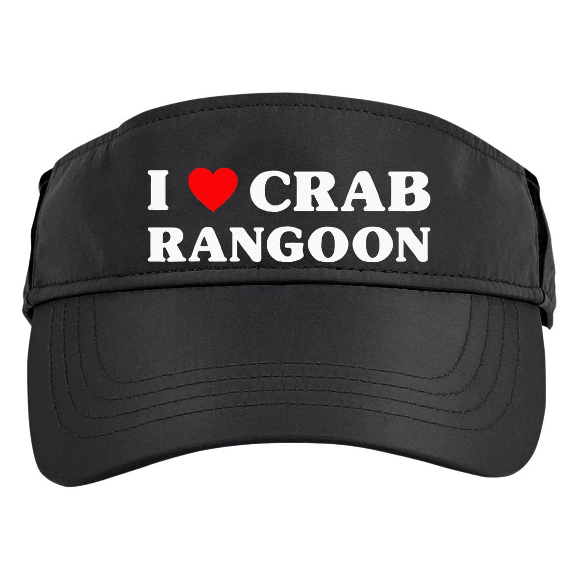 I Love Crab Rangoon American Food Funny Crab Rangoon Adult Drive Performance Visor