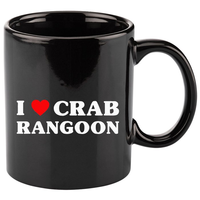 I Love Crab Rangoon American Food Funny Crab Rangoon 11oz C Handle Ceramic Mug