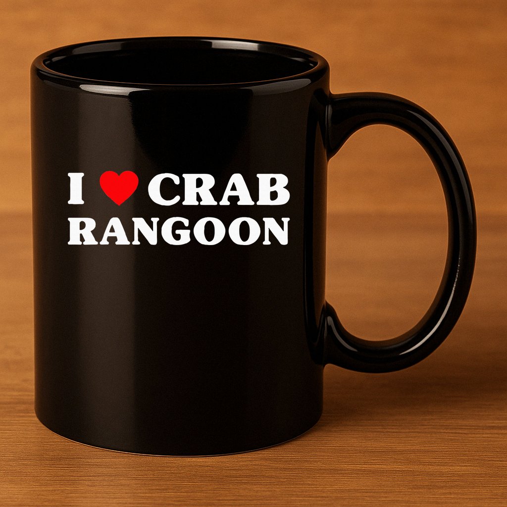 I Love Crab Rangoon American Food Funny Crab Rangoon 11oz C Handle Ceramic Mug