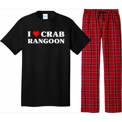 I Love Crab Rangoon American Food Funny Crab Rangoon Pajama Set