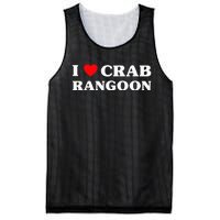 I Love Crab Rangoon American Food Funny Crab Rangoon Mesh Reversible Basketball Jersey Tank