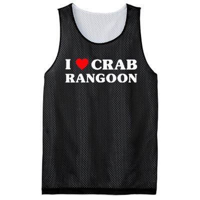 I Love Crab Rangoon American Food Funny Crab Rangoon Mesh Reversible Basketball Jersey Tank