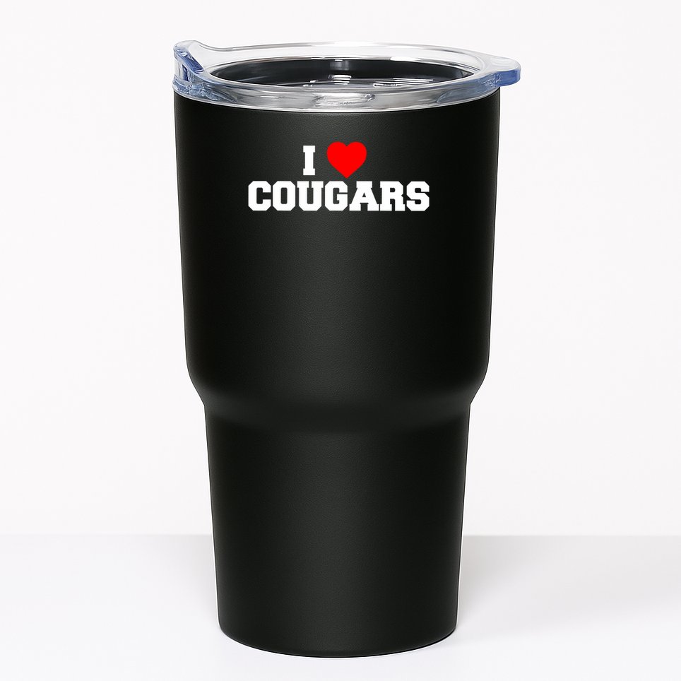 I Love Cougars Funny Fraternity College Party Greek Frat Tumbler
