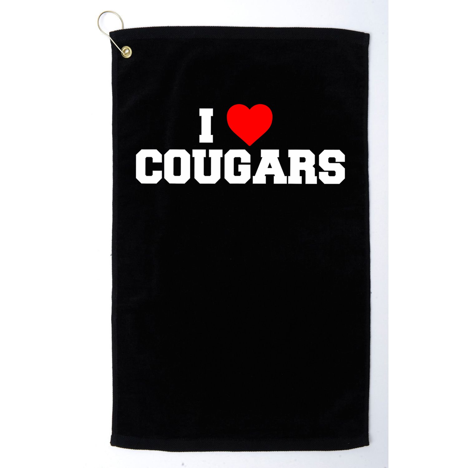 I Love Cougars Funny Fraternity College Party Greek Frat Golf Towel