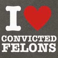 I Love Convicted Felons I Heart Convicted Felons Cotton Canvas Backpack