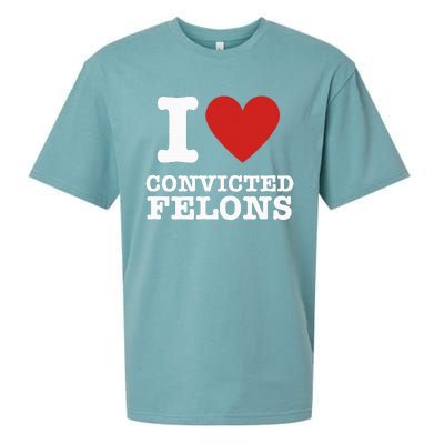 I Love Convicted Felons I Heart Convicted Felons Sueded Cloud Jersey T-Shirt