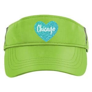 I Love Chicago Usa Heart Great Gift Adult Drive Performance Visor