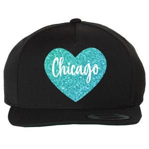 I Love Chicago Usa Heart Great Gift Wool Snapback Cap