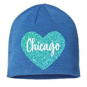 I Love Chicago Usa Heart Great Gift Sustainable Beanie