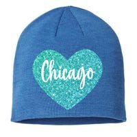 I Love Chicago Usa Heart Great Gift Sustainable Beanie