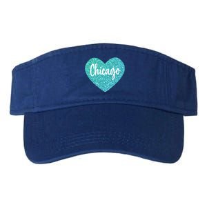 I Love Chicago Usa Heart Great Gift Valucap Bio-Washed Visor