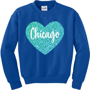 I Love Chicago Usa Heart Great Gift Kids Sweatshirt