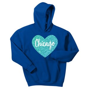 I Love Chicago Usa Heart Great Gift Kids Hoodie